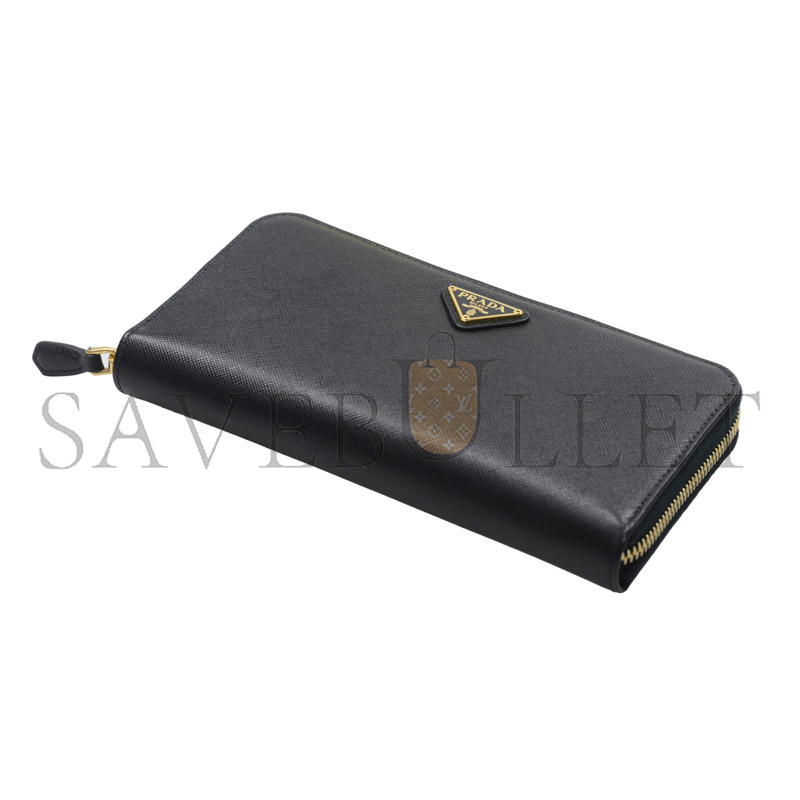 Pra*a leather zip wallet 1m0506 (19*11*2cm)